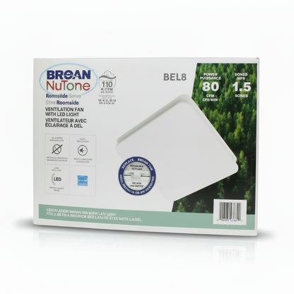 EXTRACTOR DE AIRE PARA BAÑO CON LUZ 2.27 M3/MIN BEL8 BROAN
