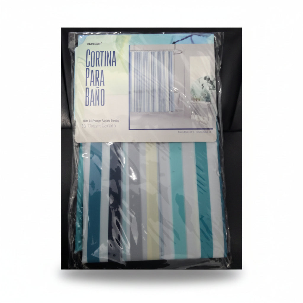 CORTINA PLASTICA PARA BAÑO AZ8103