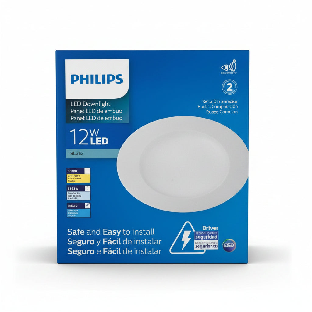 PANEL LED REDONDO EMPOTRAR 12W DL252 PHILIPS