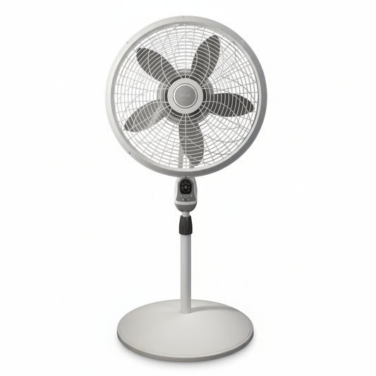 VENTILADOR DE PEDESTAL LASKO 18 PLG BLANCO 3 VEL CONTROL REMOTO L26-1850