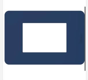 PLACA TRIPLE AZUL SIN SOPORTE MATIX GO BTICINO JA4803TB