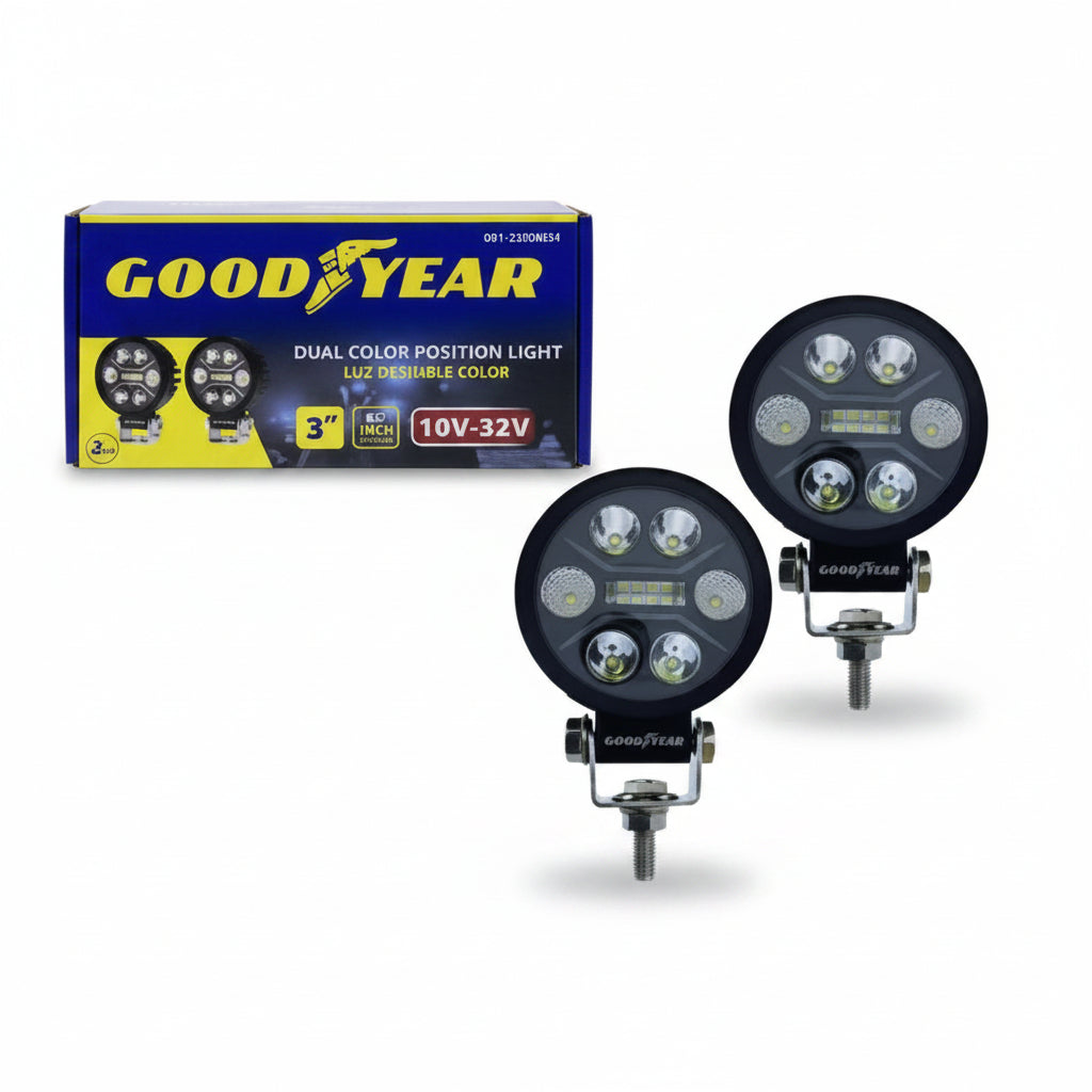 SET DE FOCO AUXILIAR LED 22W 2PCS GOODYEAR