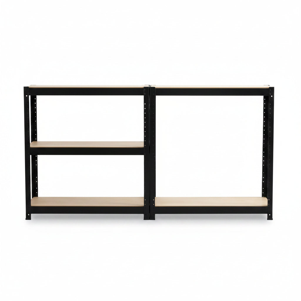 ESTANTE ACERO USO PESADO 5 NIVELES 174X75X30 CM 75KGPOR NIVEL CARGA MAXIMA 375KG NEGRO 0932033