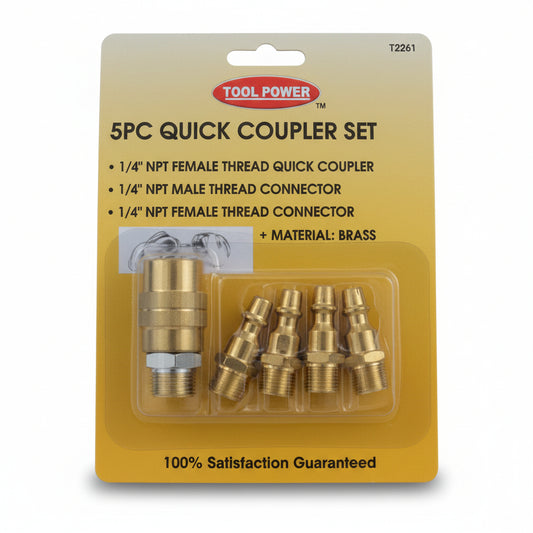 SET DE ACOPLES 5PZS 1/4PLG  TOOL POWER 12255