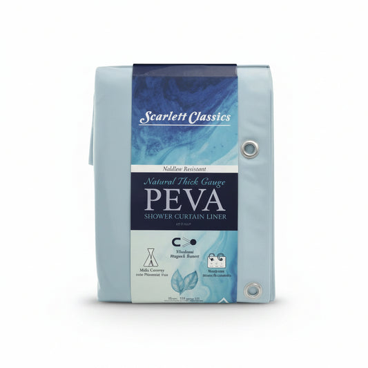 CORTINA PLASTICA PARA BAÑO CELESTE CIELO SCR-8278 PEVA