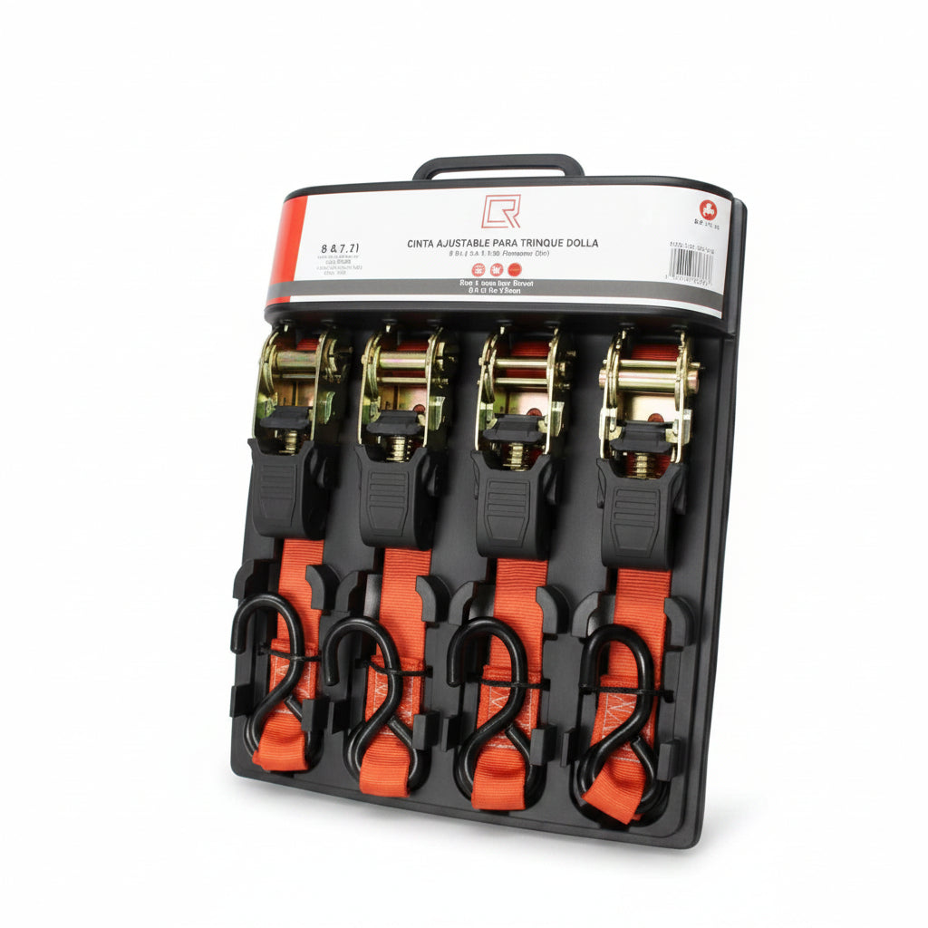 CINCHO CON RATCHET ROJO 4PCS LAFA RACING LF-1566