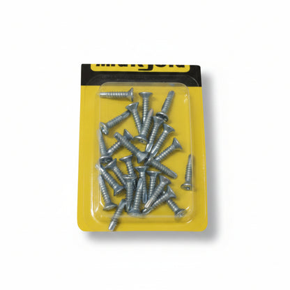SET DE TORNILLO PUNTA BROCA  GALVANIZADO DE 8X1 1/2 PLG CABEZA PLANA