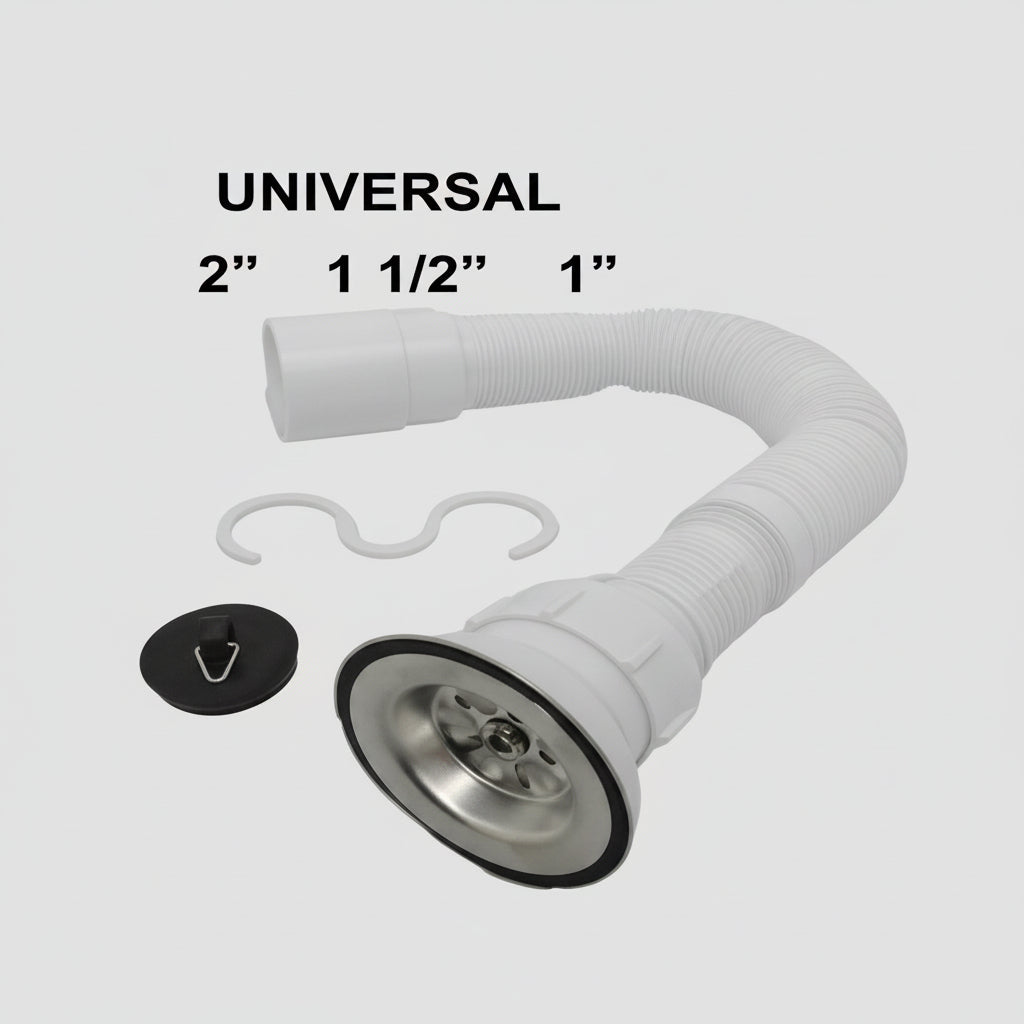 TRAMPA PVC TELESCOPICA UNIVERSAL PARA LAVAMANOS 1-2plg AQUAFINA Q7-1811785N