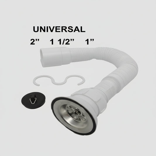 TRAMPA PVC TELESCOPICA UNIVERSAL PARA LAVAMANOS 1-2plg AQUAFINA Q7-1811785N