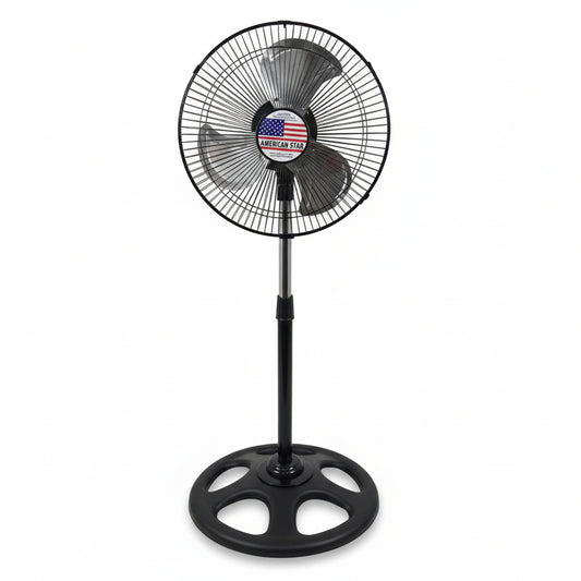 VENTILADOR DE PEDESTAL NEGRO 10 PLG METALICO TY-1003/B