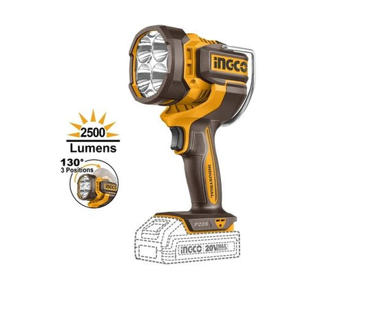 LAMPARA LED INALAMBRICO 22.5 W 20 V NO INCLUYE BATERIA Y CARGADOR INGCO CWLI20885 795369