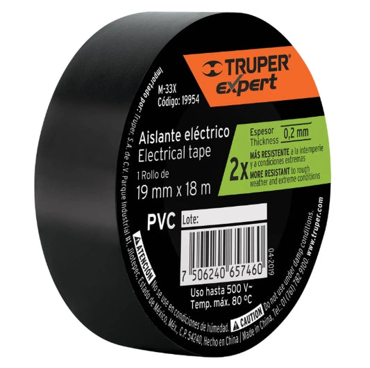 CINTA ELECTRICA  DE 19MM X 18M TRUPER 19954
