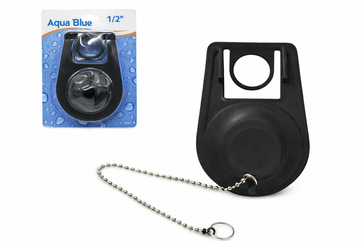 KORKY NEGRO PARA TANQUE DE INODORO 1/2, AQUA BLUE, P-11219