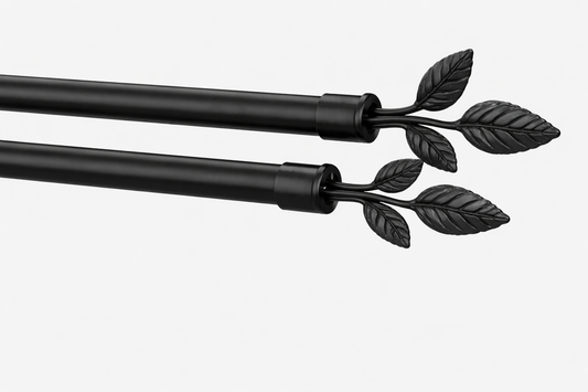 CORTINERO NEGRO EXTENSIBLE 110–210 CM (2.1 M) MODELO FA19029