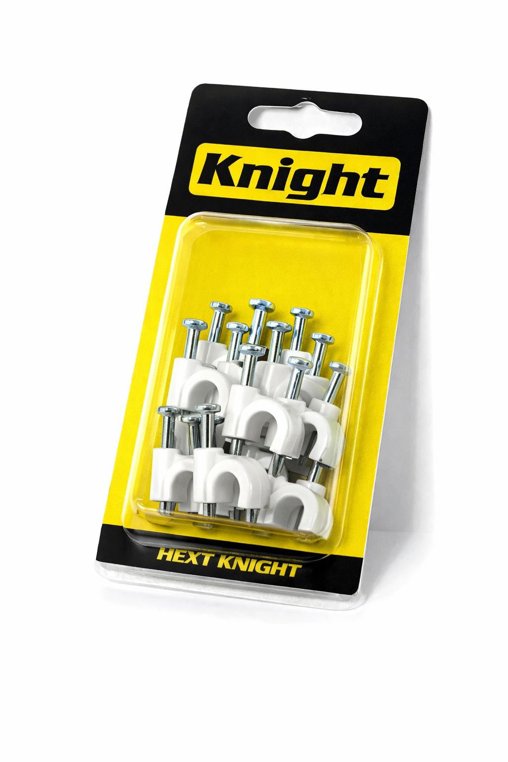 SET DE GRAPA PLASTICA P/CABLE REDONDO 10MM BLANCO KNIGHT