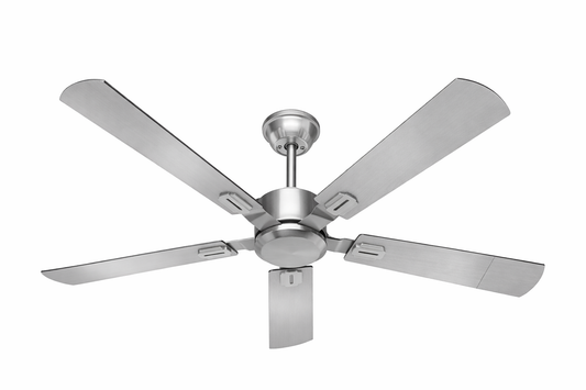 VENTILADOR DE TECHO PLATEADO DE 5 ASPAS SIN LUZ FS-212 53×33×27 CM