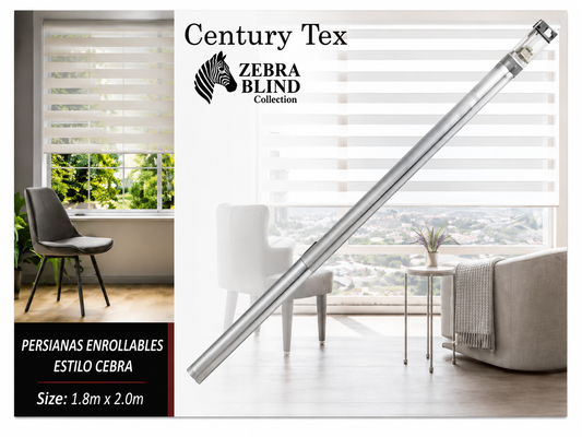 PERSIANA ROLLER TIPO ZEBRA-BLANCO 1.80X2M CT-92143