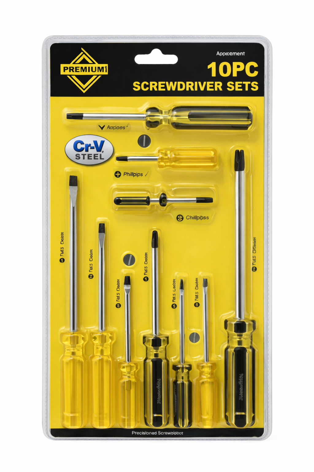 JUEGO DE DESATORNILLADORES 10PC, HUNTER, HM-1652