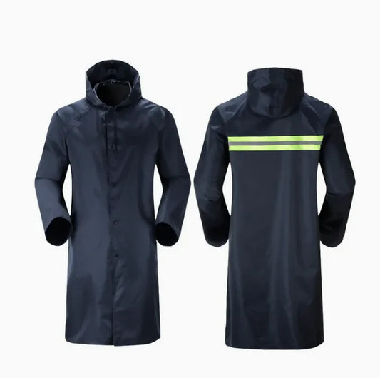 CAPA IMPERMEABLE UNA SOLA PIEZA AZUL DETALLE VERDE  4492