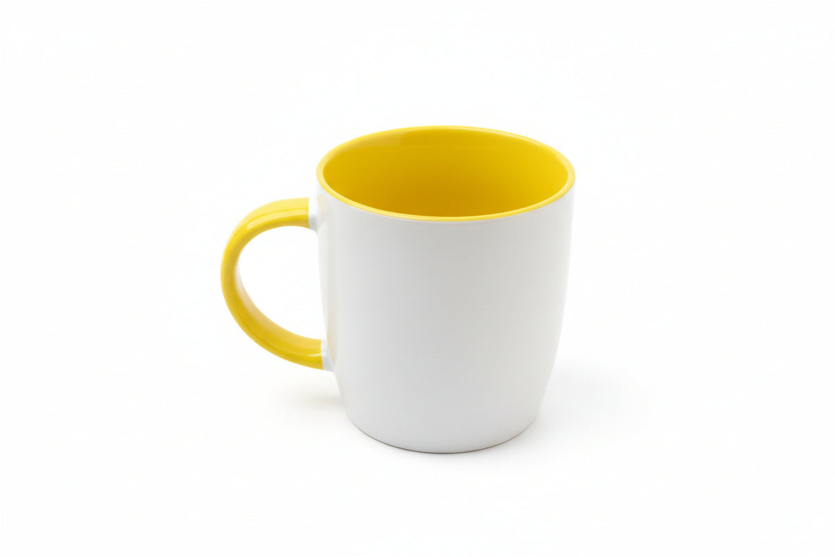 TAZA DE CERÁMICA DISEÑO BICOLOR