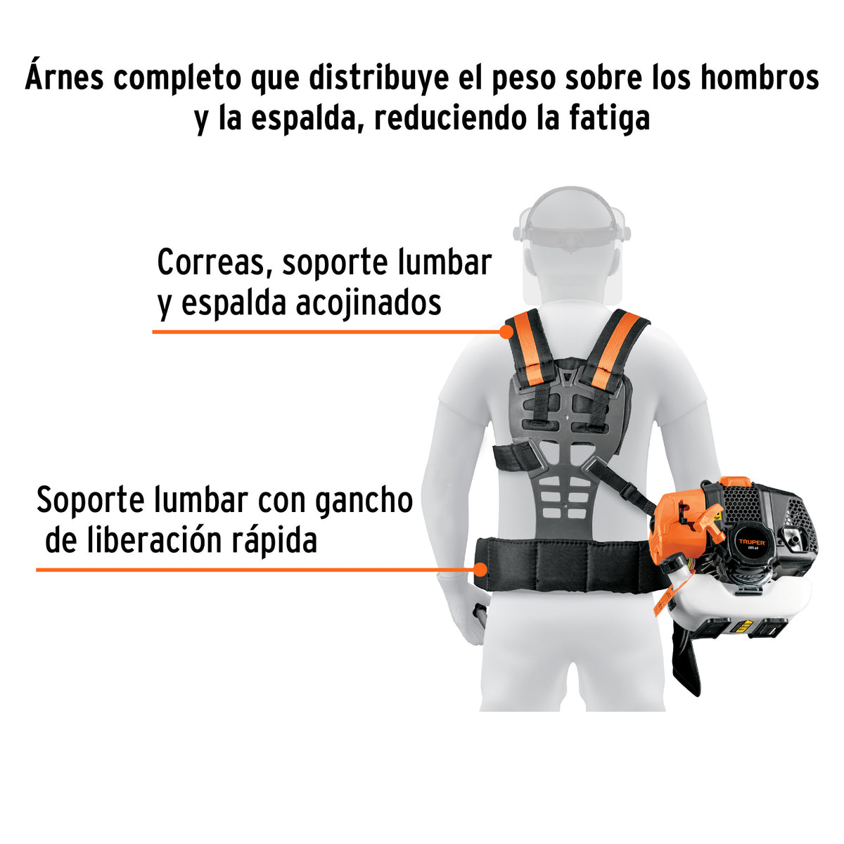 ORILLADORA MANGO TIPO BICI 63CC 3HP TRUPER  12671