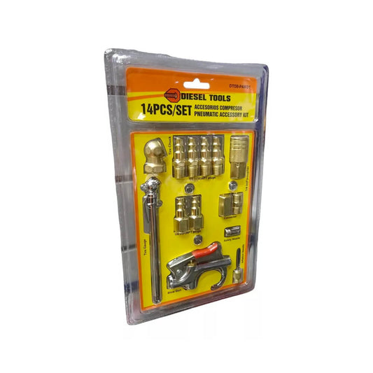 ACCESORIOS COMPRESOR 14PCS DIESEL TOOLS DT08-PAK01