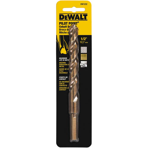 BROCA COBALTO DE 1/2 PLG DEWALT DWA1232 UNIDAD