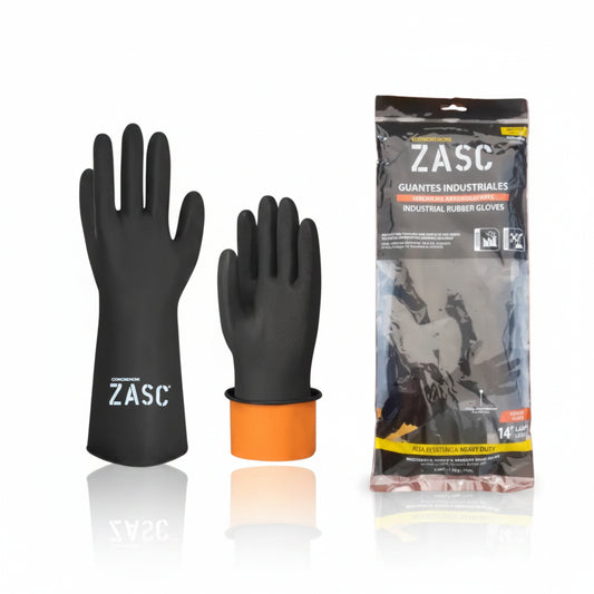 GUANTES DE SEGURIDAD INDUSTRIAL DE CAUCHO-TALLA UNICA ZASC Z-SIRG-010