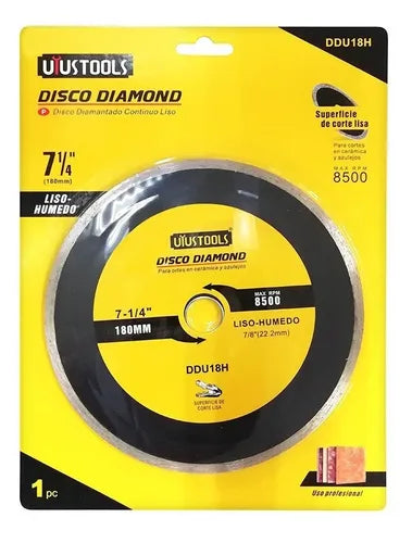 DISCO UYUSTOOLS DIAMANTADO USO HUMEDO DE 7 PLG DDU18H
