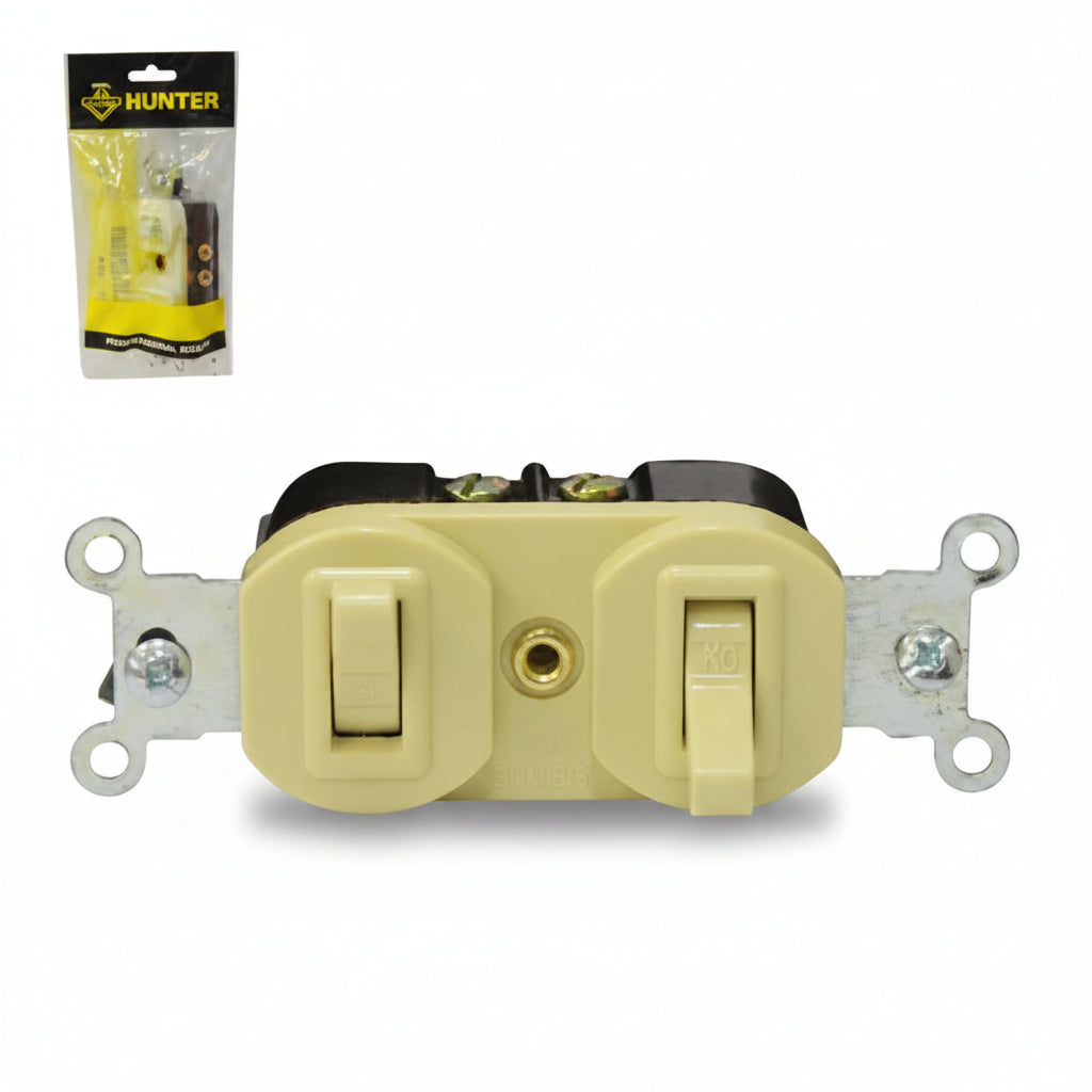 INTERRUPTOR DOBLE U05 15A HUNTER EL-1277
