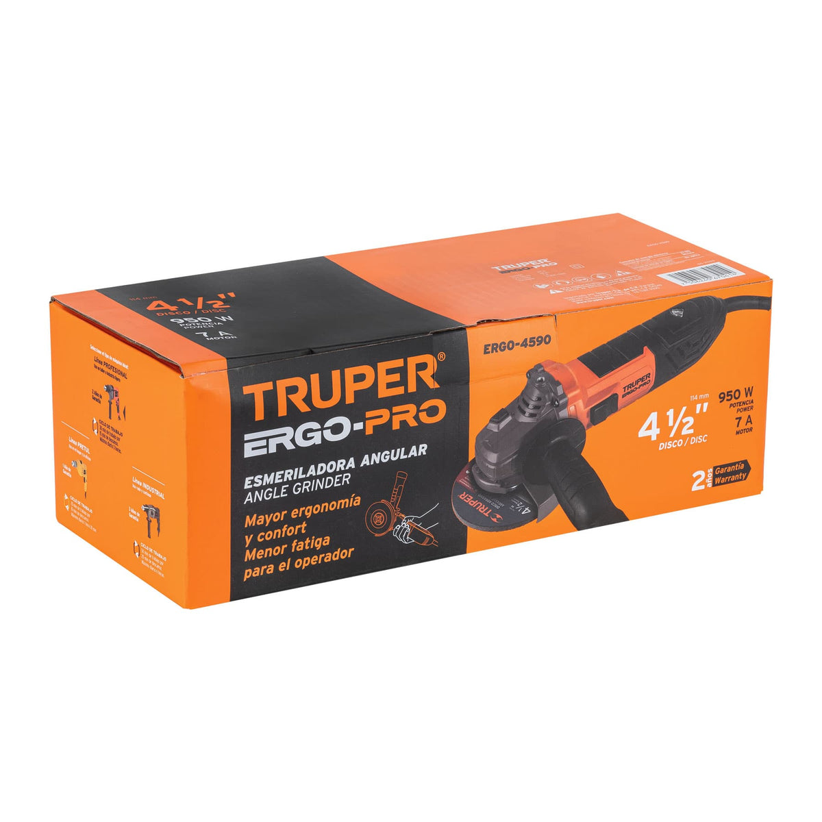 ESMERILADORA ANGULAR 4 1/2PLG 950W TRUPER 13935