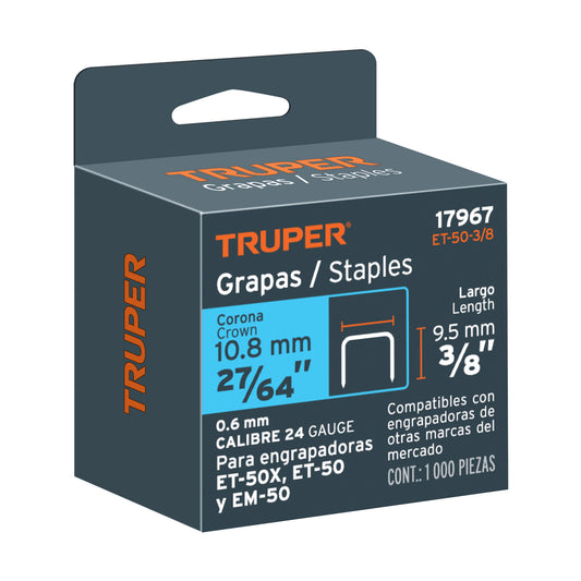 CAJA CON 1000 GRAPAS 5/16 TRUPER 17967