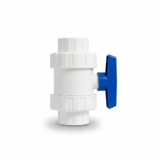 VALVULA DE BOLA PVC LISA CON UNION DOBLE UNIVERSAL DE 2PLG  FA7001-2