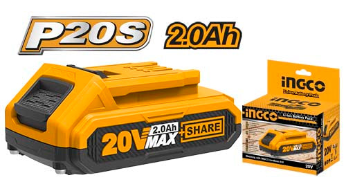 BATERIA ION-LITIO 2.0AH 20V INGCO FBLI20011