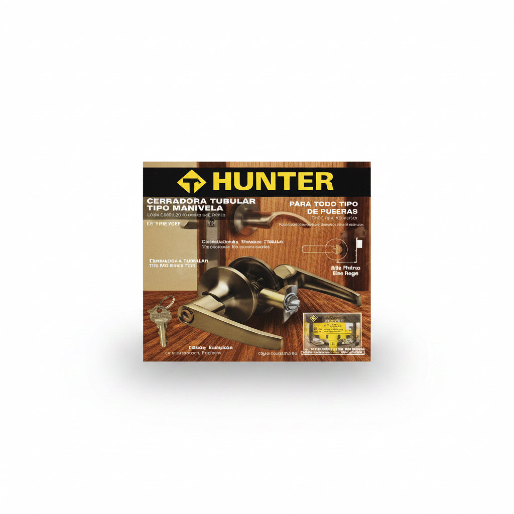 CERRADURA MANIJA ANTIQUE BRASS HUNTER CE-1412