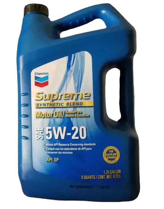 ACEITE PARA MOTOR A GASOLINA SUPREME 5W-20 CHEVRON-GALON CHEVRON