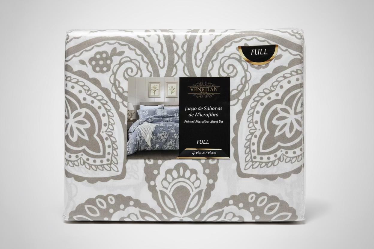 SET DE SABANAS DE MICROFIBRA 4 PZAS FULL VENETIAN