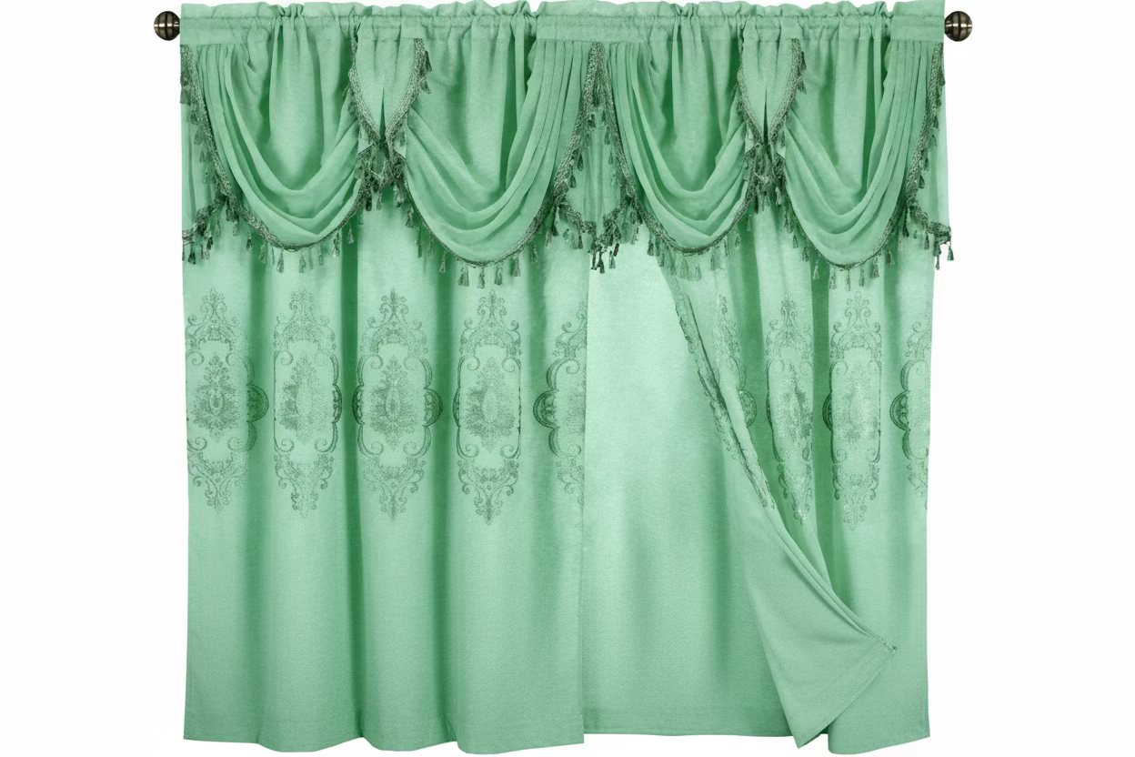 CORTINA TEYLINE 2 PIEZAS 60 × 66 PULGADAS  AZURRA