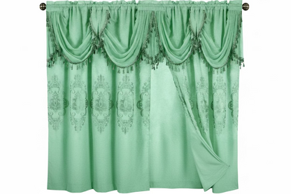 CORTINA TEYLINE 2 PIEZAS 60 × 66 PULGADAS  AZURRA