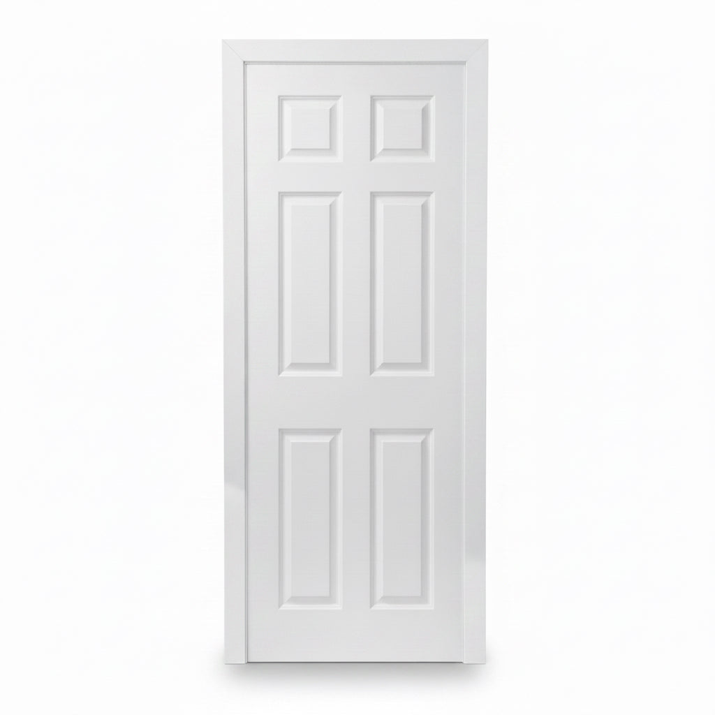 PUERTA COLONIAL 6 TABLEROS 2.10X0.95 METROS BLANCA