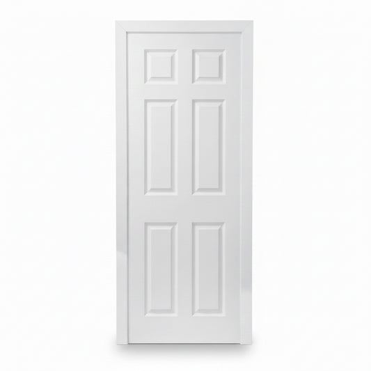 PUERTA COLONIAL 6 TABLEROS 2.10X0.95 METROS BLANCA