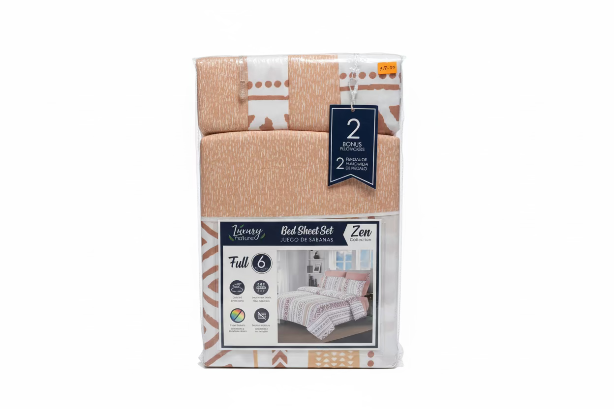 SET DE SABANAS 6PCS FULL LUXURY NATURE