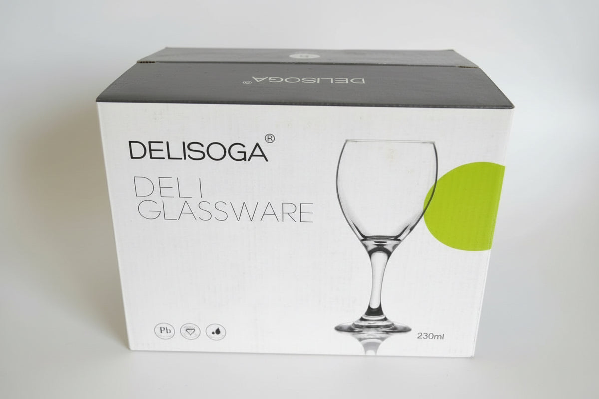 SET DE 6 COPAS DE VIDRIO 230 ML DELISOGA GL3965