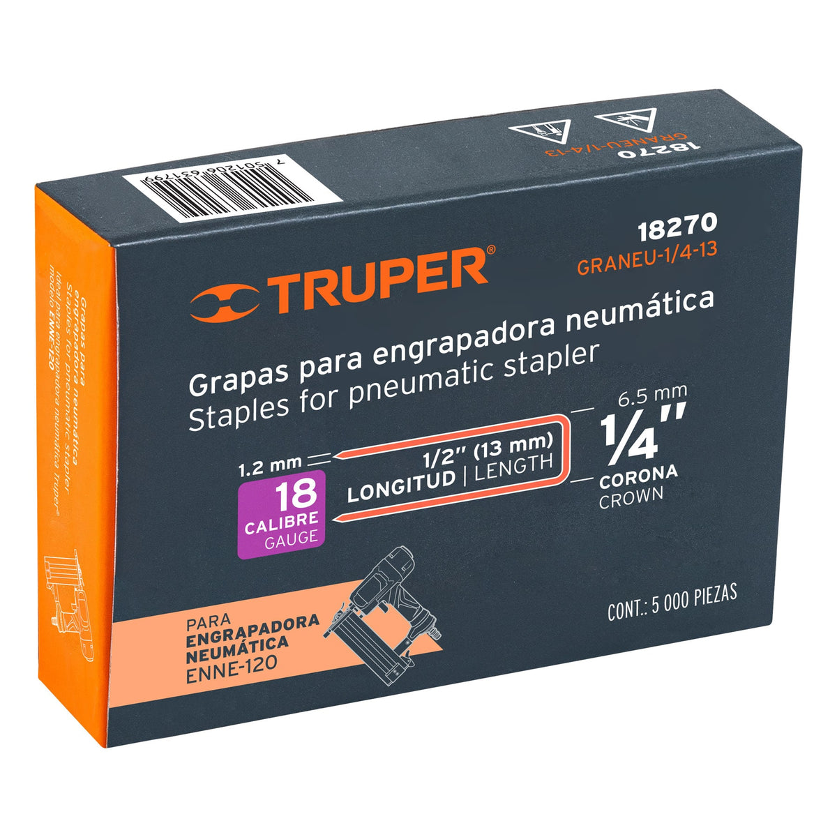 GRAPAS CORONA 1/4 CALIBRE 18 13 MM TRUPER 18270