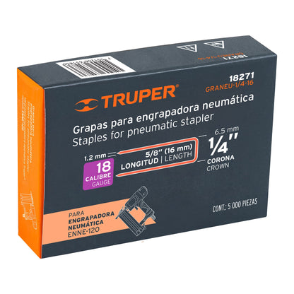 GRAPAS CORONA 1/4 CALIBRE 18 16 MM TRUPER 18271