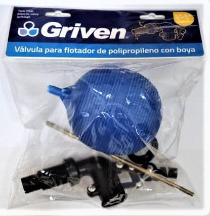 VALVULA PARA FLOTADOR DE POLIPROPILENO CON BOYA 1/2-3/4 PLG GRIVEN GV-TV-11S