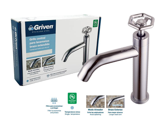 GRIFO CENTRAL PARA LAVAMANOS BRAZO EXTENDIO GRIVEN