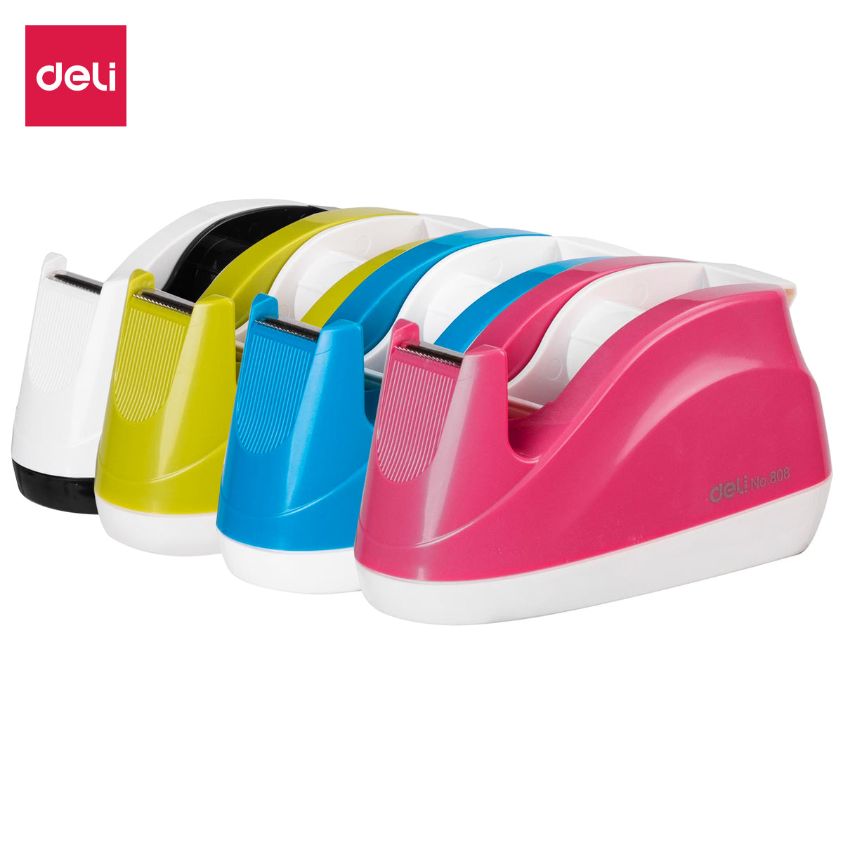 DISPENSADOR P/CINTA ADHESIVA 125*58*66MM DELI 808