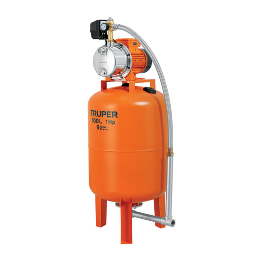 EQUIPO HIDRONEUMATICO 1HP CON TANQUE VERTICAL 100L TRUPER  12255