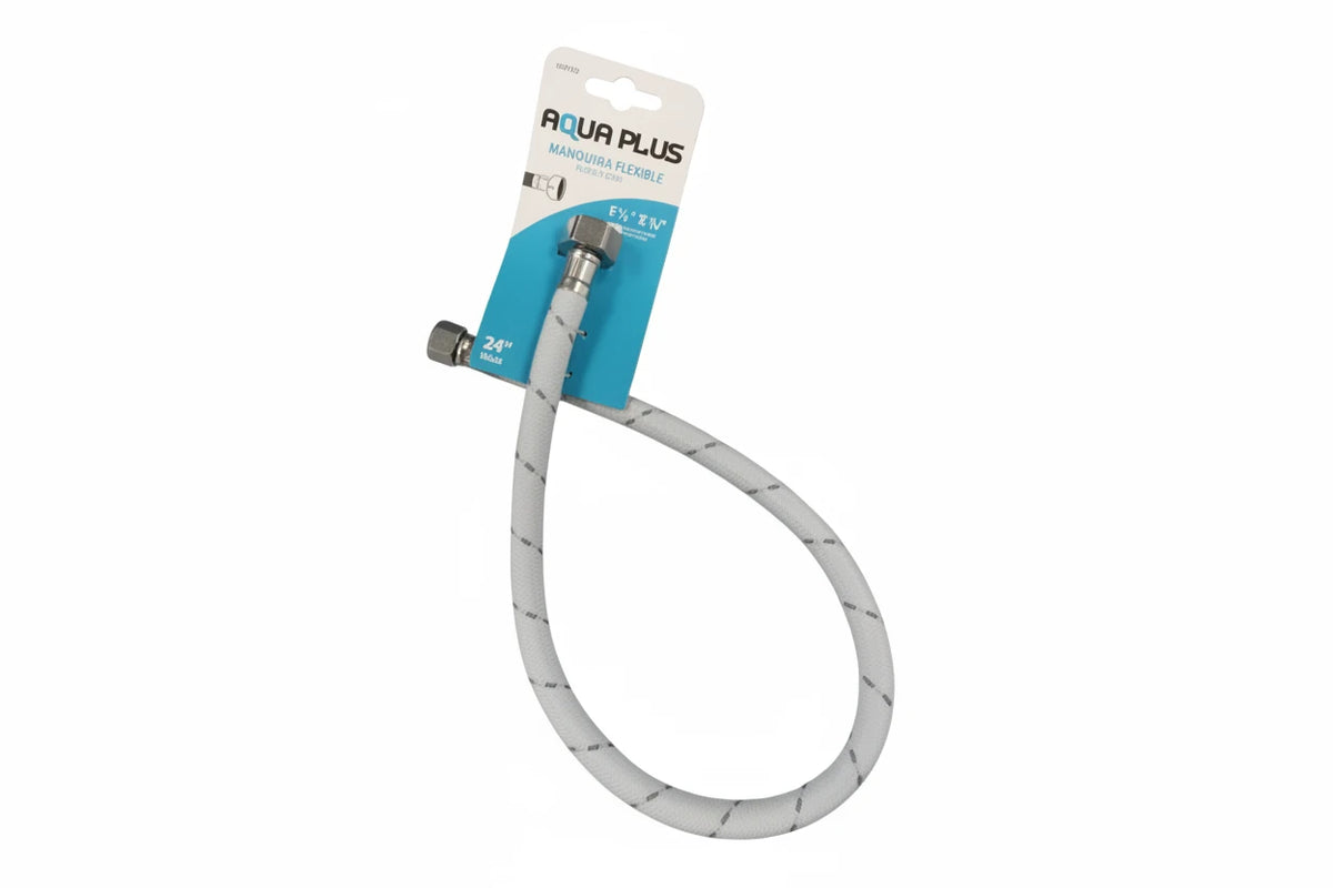TUBO DE ABASTO FLEXIBLE 1/2” X 3/8” · AQUA PLUS · AQP-23034